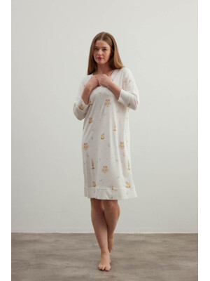 Купить Хлопковая домашняя туника большого размера HAYS 40386 в Украина в Lingerie.ua - Одяг для дому та відпочинку, Фото 2