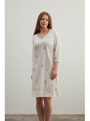 Купить Хлопковая домашняя туника большого размера HAYS 40386 в Украина в Lingerie.ua - Одяг для дому та відпочинку, Фото 3