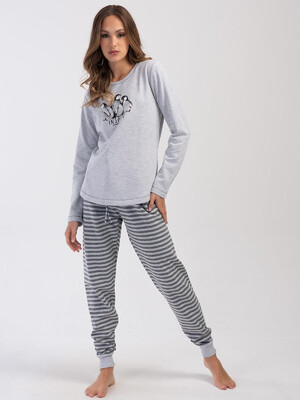 Купить Байковая пижама с длинным рукавом VIENETTA 4030330000 в Украина в Lingerie.ua - Одяг для дому та відпочинку, Видео