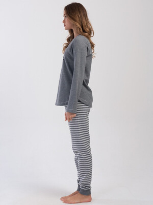 Купить Байковая пижама с длинным рукавом VIENETTA 4030330000 в Украина в Lingerie.ua - Одяг для дому та відпочинку, Фото 2