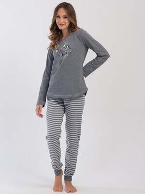 Купить Байковая пижама с длинным рукавом VIENETTA 4030330000 в Украина в Lingerie.ua - Одяг для дому та відпочинку, Фото 3