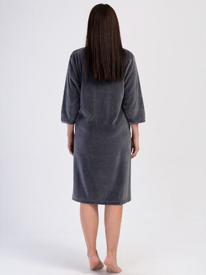 Купить Велюровый халат большого размера на молнии VIENETTA 4031100000 в Украина в Lingerie.ua - Одяг для дому та відпочинку, Фото 2