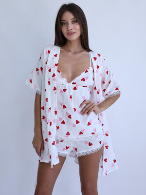 Купить Муслиновый комплект тройка с кружевом LINGERIE 170717 в Украина в Lingerie.ua - Одяг для дому та відпочинку, Фото 10