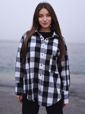 Тепла фланелева сорочка в клітинку LINGERIE 170732