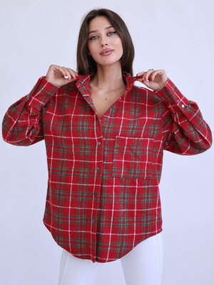 Купить Теплая фланелевая рубашка в клетку LINGERIE 170732 в Украина в Lingerie.ua - Одяг для дому та відпочинку, Фото 7