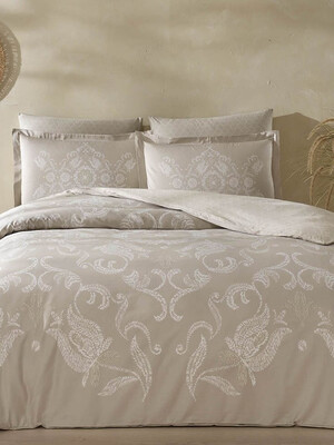 Купить Двуспальный комплект постельного белья TAC Saten Delux LAVAL в Украина в Lingerie.ua - Одяг для дому та відпочинку, Фото 1