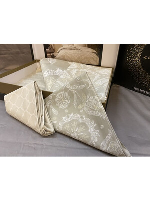 Купить Двуспальный комплект постельного белья TAC Saten Delux LAVAL в Украина в Lingerie.ua - Одяг для дому та відпочинку, Фото 3