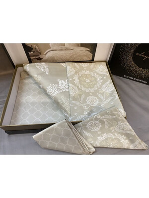 Купить Двуспальный комплект постельного белья TAC Saten Delux LAVAL в Украина в Lingerie.ua - Одяг для дому та відпочинку, Фото 4