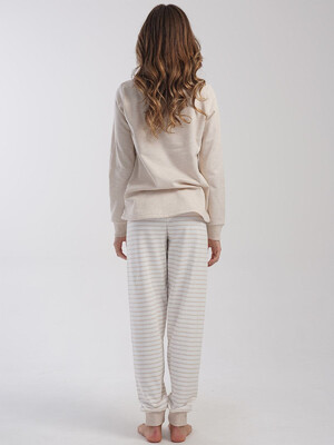 Купить Байковый домашний костюм с длинным рукавом VIENETTA 4030140000 в Украина в Lingerie.ua - Одяг для дому та відпочинку, Фото 3