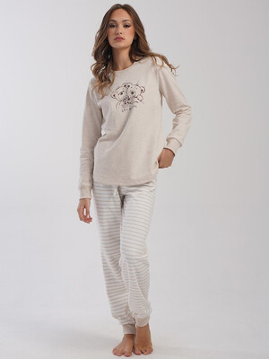 Купить Байковый домашний костюм с длинным рукавом VIENETTA 4030140000 в Украина в Lingerie.ua - Одяг для дому та відпочинку, Фото 5