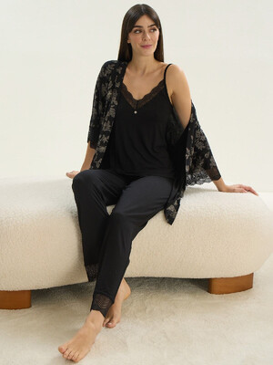 Купить Домашний женский комплект тройка из вискозы SEVIM 15100 в Украина в Lingerie.ua - Одяг для дому та відпочинку, Фото 5