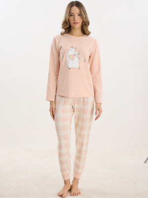 Купить Хлопковый домашний комплект с длинным рукавом SEVIM 16224 в Украина