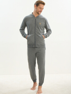 Купить Хлопковый комплект с кофтой на молнии SVMAN 9544 в Украина в Lingerie.ua - Одяг для дому та відпочинку, Фото 5