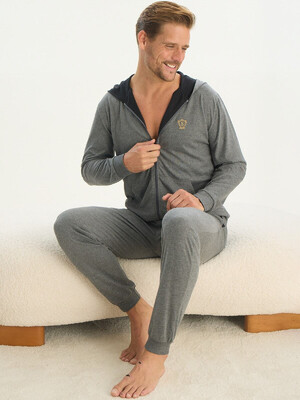 Купить Хлопковый комплект с кофтой на молнии SVMAN 9544 в Украина в Lingerie.ua - Одяг для дому та відпочинку, Фото 7