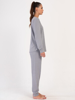 Купить Хлопковый домашний комплект с длинным рукавом VIENETTA 4040701248 в Украина в Lingerie.ua - Одяг для дому та відпочинку, Фото 4