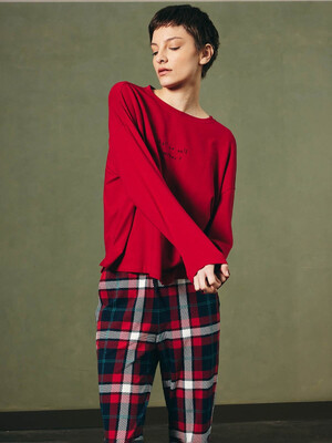 Купить Женский домашний костюм с брюками в клетку HAYS 40326 в Украина в Lingerie.ua - Одяг для дому та відпочинку, Фото 3