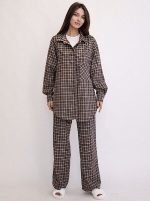 Купить Фланелева класична піжама в клітинку LINGERIE 170736 в Украина в Lingerie.ua - Одяг для дому та відпочинку, Фото 4
