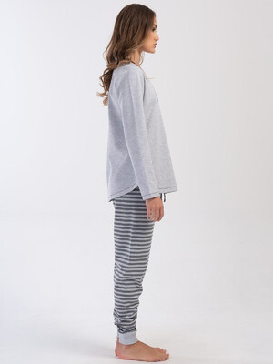 Купить Байковая женская пижама большого размера VIENETTA 4030340000 в Украина в Lingerie.ua - Одяг для дому та відпочинку, Фото 3