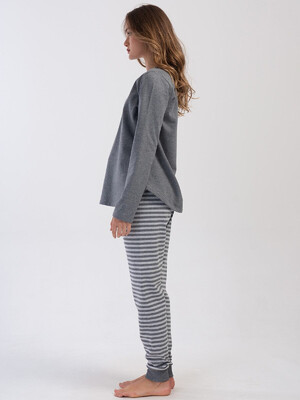 Купить Байковая женская пижама большого размера VIENETTA 4030340000 в Украина в Lingerie.ua - Одяг для дому та відпочинку, Фото 7