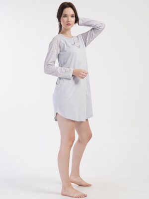 Купить Хлопковая туника с длинным рукавом VIENETTA 4032334257 в Украина в Lingerie.ua - Одяг для дому та відпочинку, Фото 5