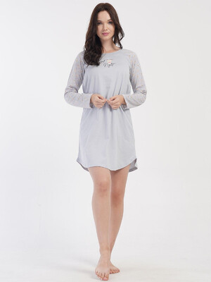 Купить Хлопковая туника с длинным рукавом VIENETTA 4032334257 в Украина в Lingerie.ua - Одяг для дому та відпочинку, Фото 8