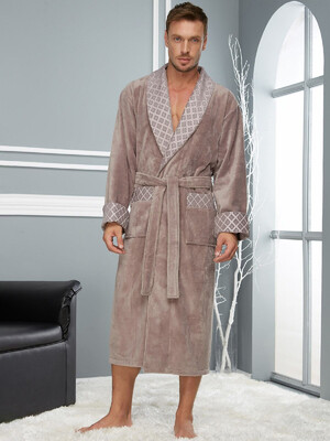 Купить Махровый длинный мужской халат NUSA 15155 в Украина в Lingerie.ua - Одяг для дому та відпочинку, Фото 1