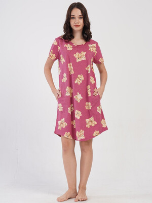 Купить Хлопковая домашняя туника с коротким рукавом VIENETTA 4084740613 в Украина в Lingerie.ua - Одяг для дому та відпочинку, Видео