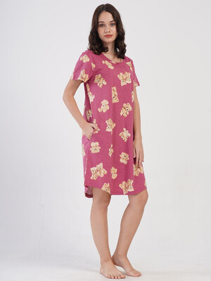 Купить Хлопковая домашняя туника с коротким рукавом VIENETTA 4084740613 в Украина в Lingerie.ua - Одяг для дому та відпочинку, Фото 6