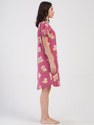 Купить Хлопковая домашняя туника с коротким рукавом VIENETTA 4084740613 в Украина в Lingerie.ua - Одяг для дому та відпочинку, Фото 7