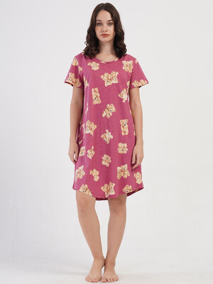 Купить Хлопковая домашняя туника с коротким рукавом VIENETTA 4084740613 в Украина в Lingerie.ua - Одяг для дому та відпочинку, Фото 8