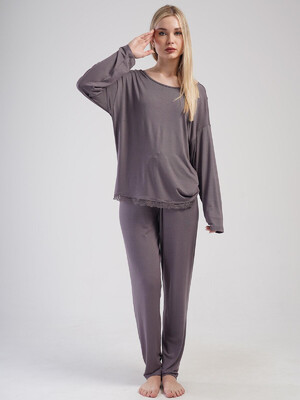 Женская пижама большого размера из вискозы с кружевом VIENETTA 4053400000