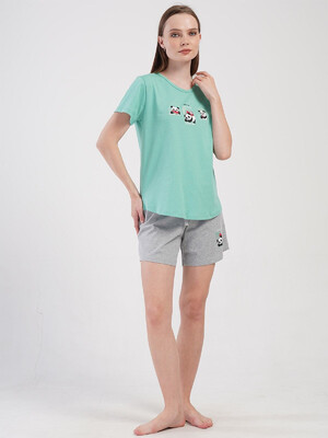 Купить Бавовняний комплект жіночий з футболки та шортів VIENETTA 4084070000 в Украина в Lingerie.ua - Одяг для дому та відпочинку, Фото 11