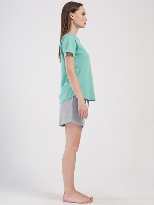 Купить Бавовняний комплект жіночий з футболки та шортів VIENETTA 4084070000 в Украина в Lingerie.ua - Одяг для дому та відпочинку, Фото 10