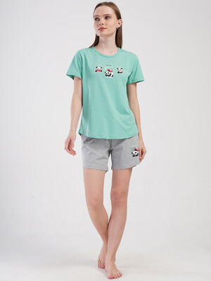 Купить Бавовняний комплект жіночий з футболки та шортів VIENETTA 4084070000 в Украина в Lingerie.ua - Одяг для дому та відпочинку, Фото 9