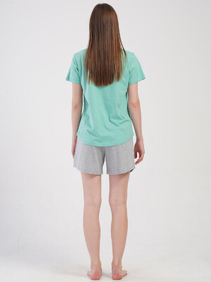 Купить Бавовняний комплект жіночий з футболки та шортів VIENETTA 4084070000 в Украина в Lingerie.ua - Одяг для дому та відпочинку, Фото 8