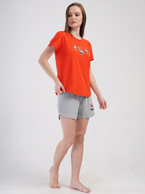 Купить Бавовняний комплект жіночий з футболки та шортів VIENETTA 4084070000 в Украина в Lingerie.ua - Одяг для дому та відпочинку, Фото 4