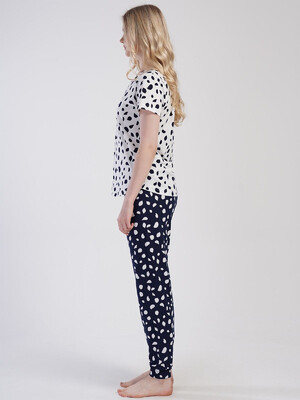 Купить Хлопковый домашний костюм женский с коротким рукавом VIENETTA 4033041417 в Украина в Lingerie.ua - Одяг для дому та відпочинку, Фото 3