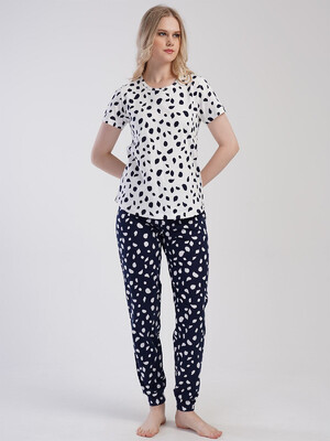 Купить Хлопковый домашний костюм женский с коротким рукавом VIENETTA 4033041417 в Украина в Lingerie.ua - Одяг для дому та відпочинку, Фото 5