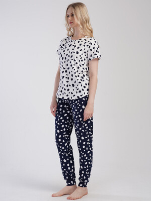 Купить Хлопковый домашний костюм женский с коротким рукавом VIENETTA 4033041417 в Украина в Lingerie.ua - Одяг для дому та відпочинку, Фото 7