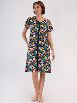 Купить Хлопковый халат женский на молнии VIENETTA 4083028286 в Украина