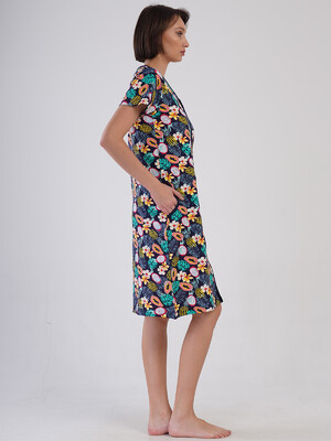 Купить Хлопковый халат женский на молнии VIENETTA 4083028286 в Украина в Lingerie.ua - Одяг для дому та відпочинку, Фото 4