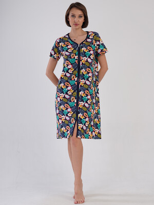 Купить Хлопковый халат женский на молнии VIENETTA 4083028286 в Украина в Lingerie.ua - Одяг для дому та відпочинку, Фото 7