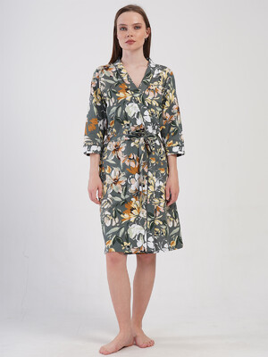 Купить Хлопковый халат женский на запах VIENETTA 4080160171 в Украина