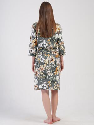 Купить Бавовняний халат жіночий на запах VIENETTA 4080160171 в Украина в Lingerie.ua - Одяг для дому та відпочинку, Фото 3