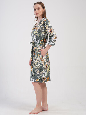 Купить Бавовняний халат жіночий на запах VIENETTA 4080160171 в Украина в Lingerie.ua - Одяг для дому та відпочинку, Фото 5