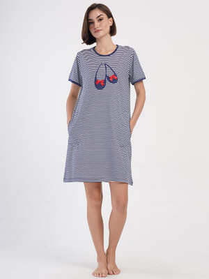 Купить Хлопковая туника большого размера с коротким рукавом VIENETTA 4070201913 в Украина в Lingerie.ua - Одяг для дому та відпочинку, Фото 2