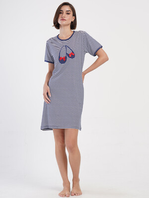 Купить Хлопковая туника большого размера с коротким рукавом VIENETTA 4070201913 в Украина в Lingerie.ua - Одяг для дому та відпочинку, Фото 5