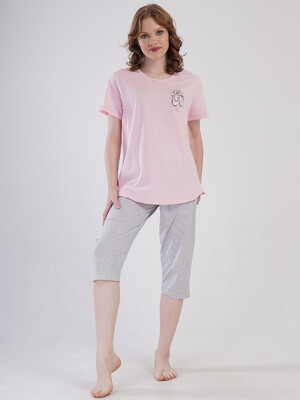 Купить Хлопковый летний комплект большого размера с капри VIENETTA 4080262838 в Украина в Lingerie.ua - Одяг для дому та відпочинку, Фото 2