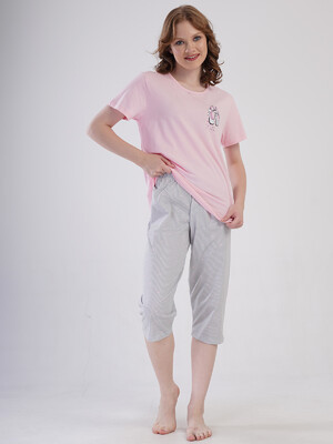 Купить Хлопковый летний комплект большого размера с капри VIENETTA 4080262838 в Украина в Lingerie.ua - Одяг для дому та відпочинку, Фото 12