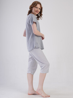 Купить Хлопковый летний комплект большого размера с капри VIENETTA 4080262838 в Украина в Lingerie.ua - Одяг для дому та відпочинку, Фото 11